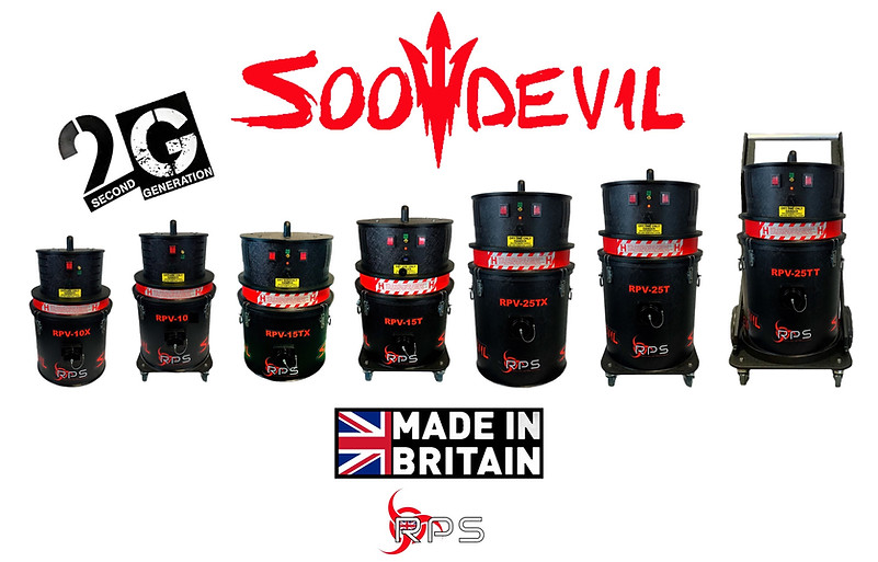 RPS SootDevil Chimney Sweep Vacuums Rotary Power Sweeping Snaplok